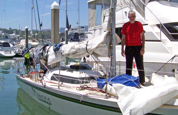 Ben on Mirage back at the dock
