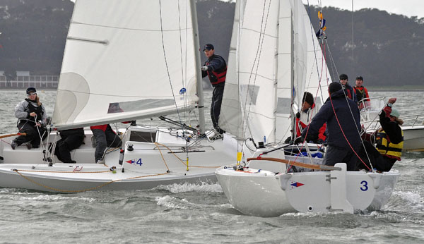 Boat #4 on port and boat #3 on starboard