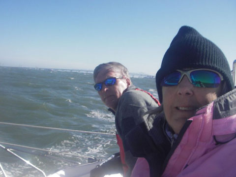 Tom and Sue aboard Dazzler