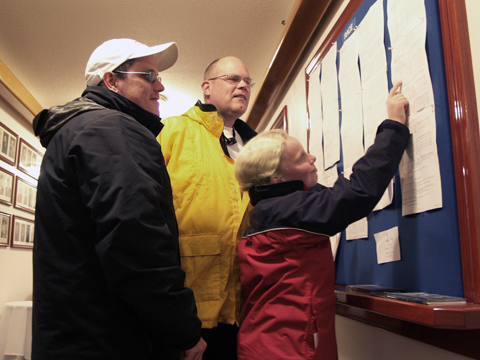 Temerity crew checks the results