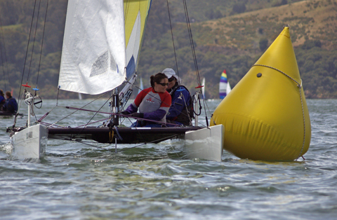 Touching the leeward gate mark