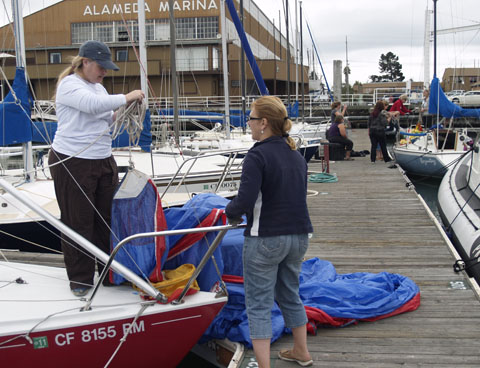 Spinnakers dockside