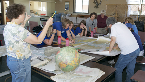 Margaret Fago's navigation class