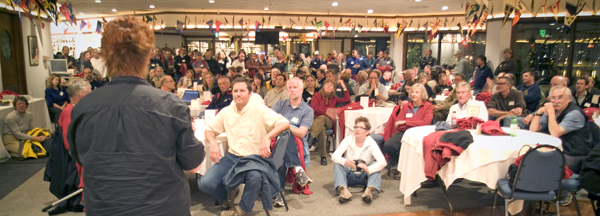 Standing room only crowd