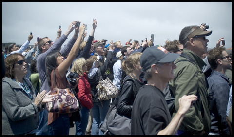 Crowd at the finish