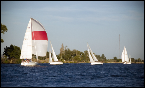 Sir Leansalot with spinnaker