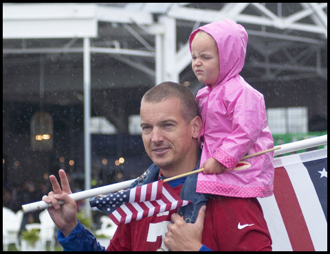 Fans in the rain