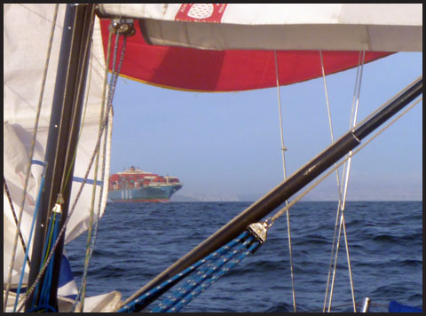 ship under the spinnaker